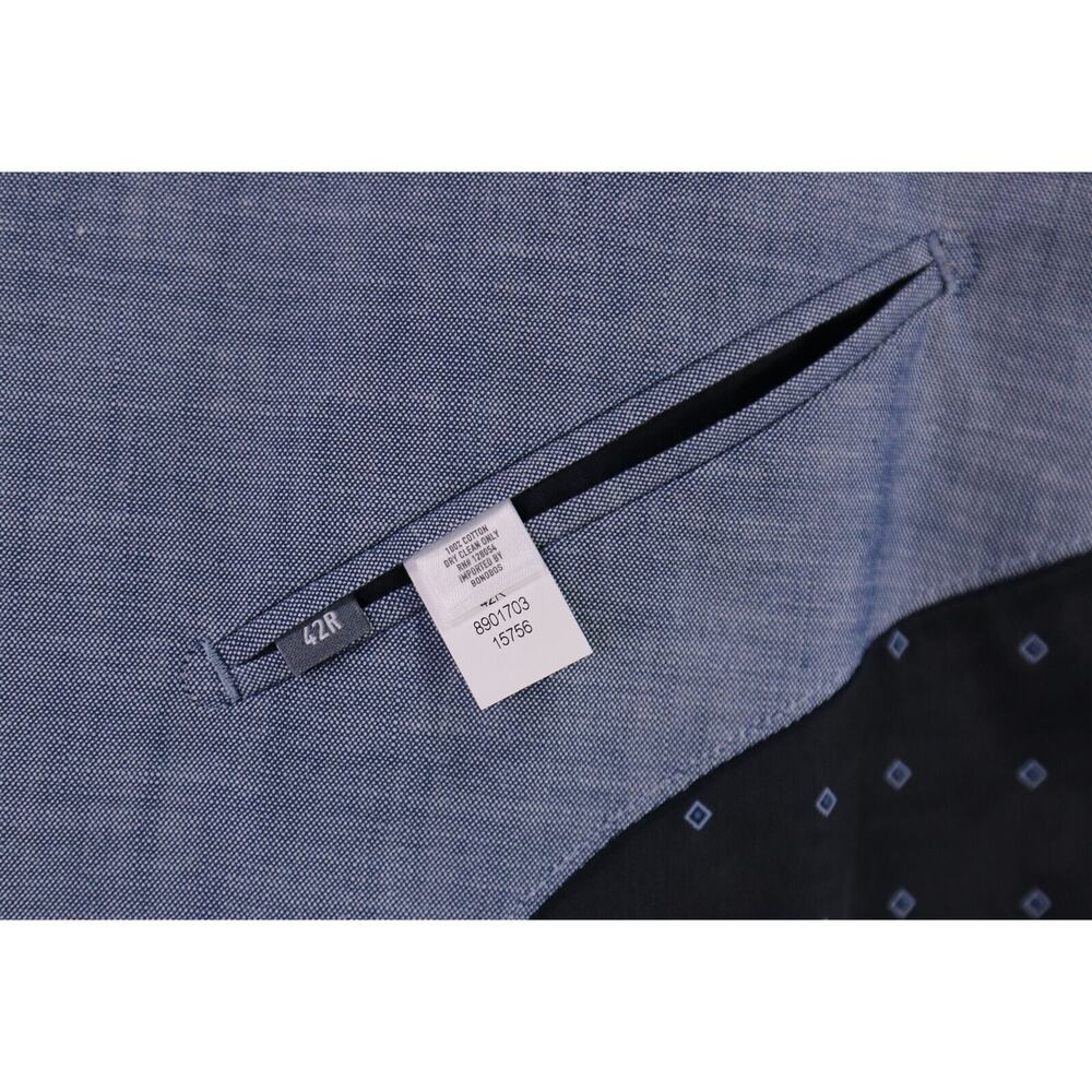 Bonobos Standard Fit Light Blue Iridescent Cotton 2-Btn Blazer Jacket 42R - Picture 9 of 9